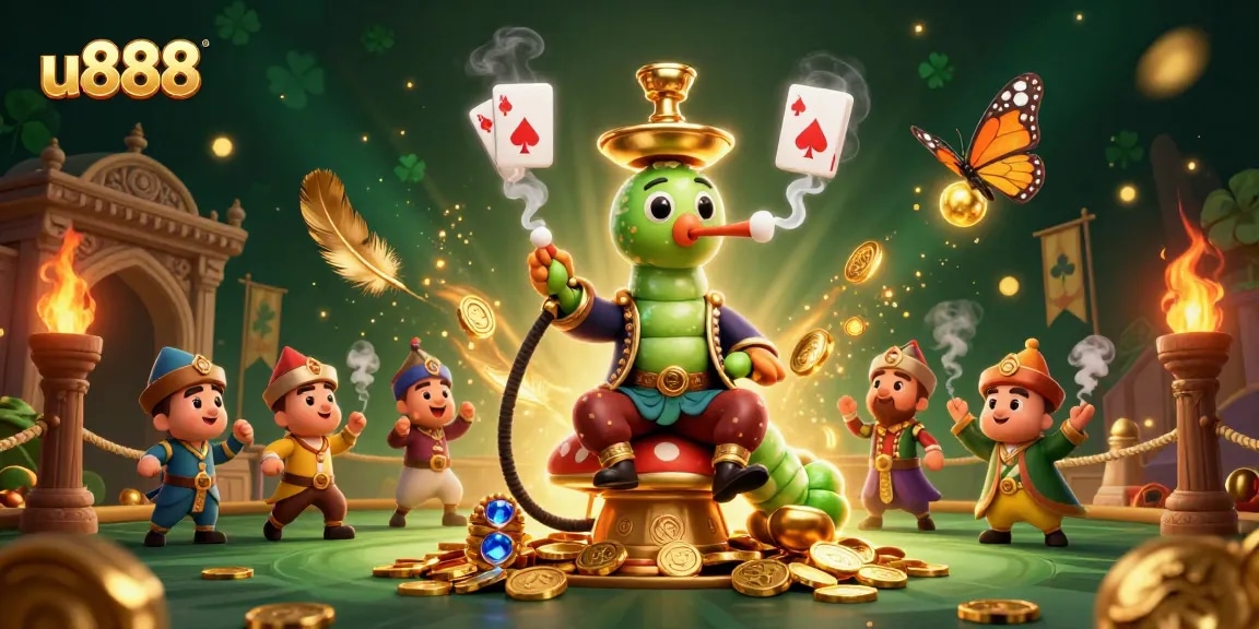 Experience thrilling games at u888, featuring a colorful 3D illustration with poker symbols and vibrant elements.