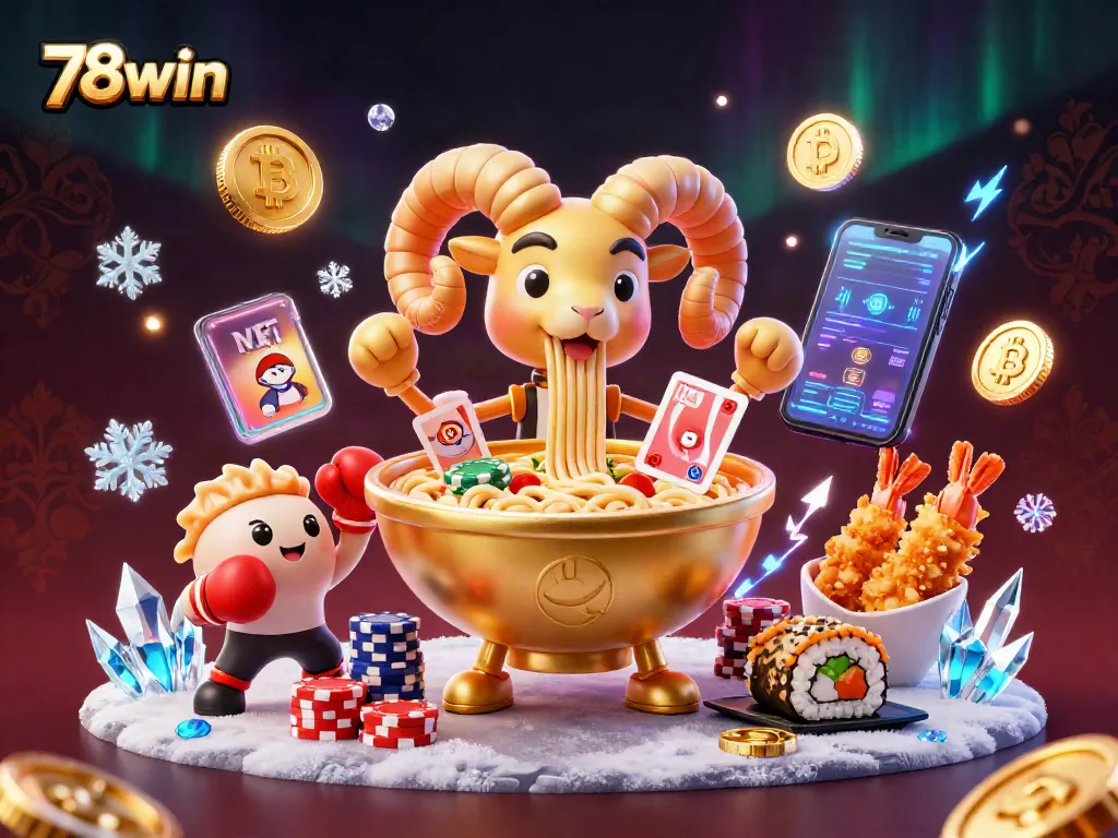 78win provides an engaging casino experience with vibrant characters, cards, and coins.
