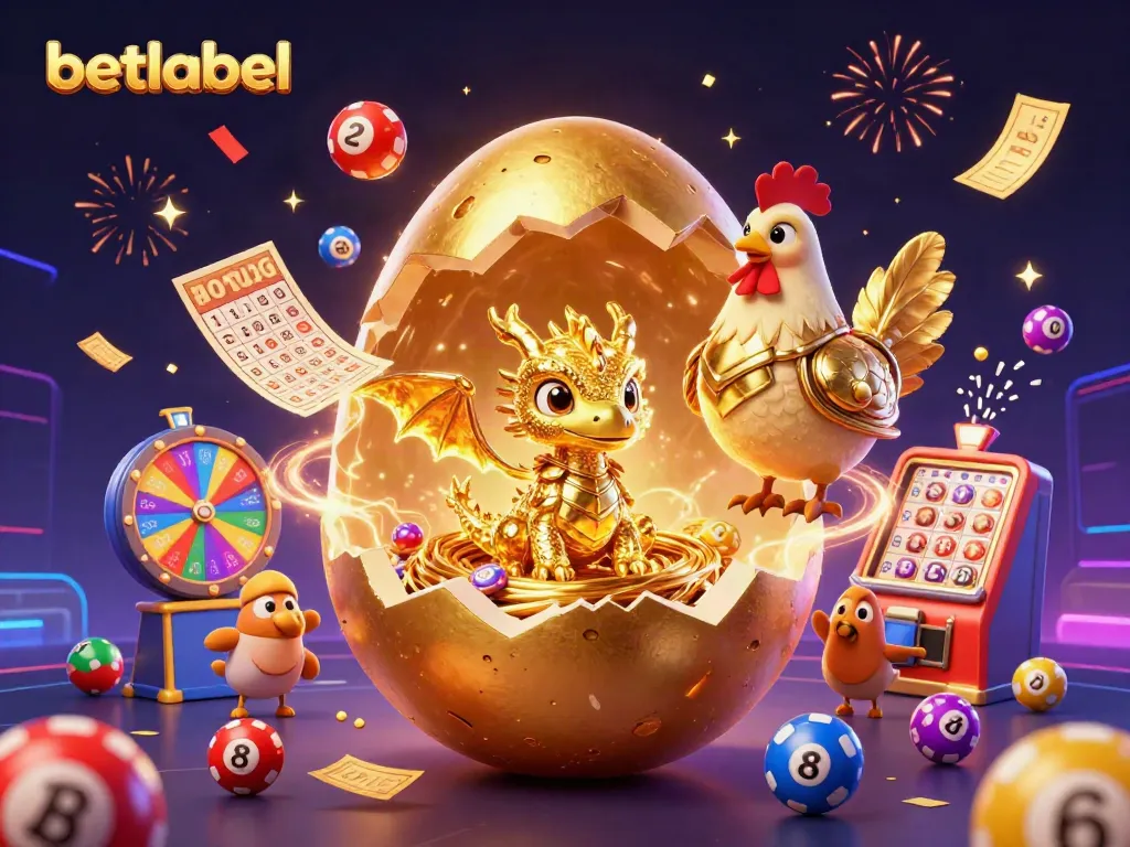 Experience winning moments at betlabel with a golden dragon on poker chips in a vibrant casino scene.
